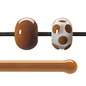Bullseye glass 0329-576 Rod -burnt orange opaque