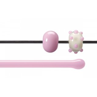 Bullseye glass 0421-576 Rod -petal pink opaque