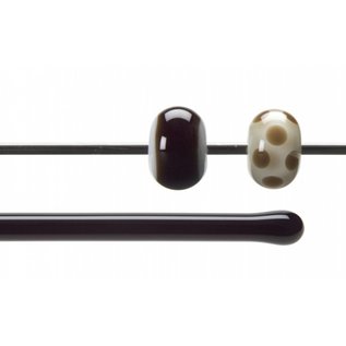 Bullseye glass 1109-576 Rod -dark rose brown
