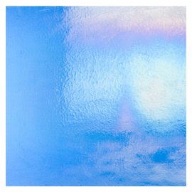 Bullseye glass 1464-051 true blue, thin, irid, rbow 2 mm