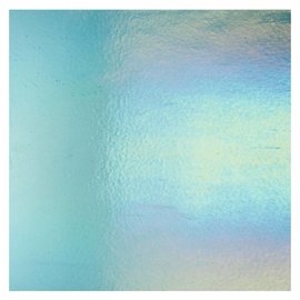 Bullseye glass 1444-051 sea blue, thin, irid, rbow 2 mm