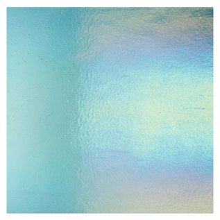 Bullseye glass 1444-051 sea blue, thin, irid, rbow 2 mm