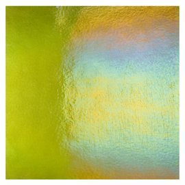 Bullseye glass 1241-051 pine green, thin, irid, rbow 2 mm