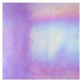Bullseye glass 1234-051 violet striker, thin, irid, rbow 2 mm