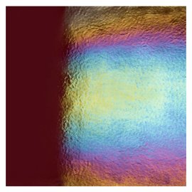 Bullseye glass 1109-051 dark rose brown, thin, irid, rbow 2 mm