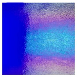 Bullseye glass 1114-051 deep royal blue, thin, irid, rbow 2 mm