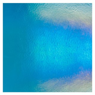 Bullseye glass 1116-051 turquoise blue, thin, irid, rbow 2 mm