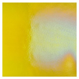 Bullseye glass 1120-051 yellow, thin, irid, rbow 2 mm