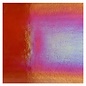Bullseye glass 1122-051 red, thin, irid, rbow 2 mm