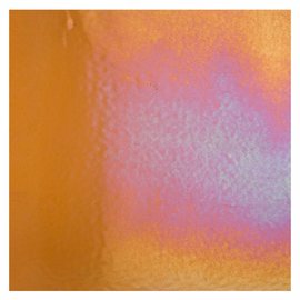 Bullseye glass 1205-051 light coral striker, thin, irid, rbow 2 mm