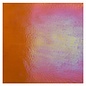 Bullseye glass 1305-051 sunset coral, thin, irid, rbow 2 mm