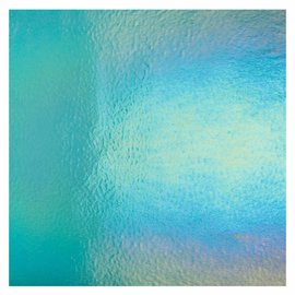 Bullseye glass 1408-051 light aqua, blue, thin, irid, rbow 2 mm