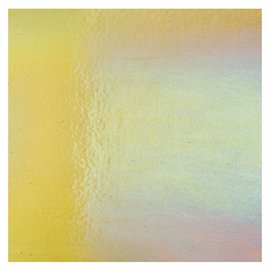 Bullseye glass 1437-051 light amber, thin, irid, rbow 2 mm