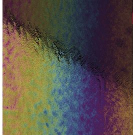 Bullseye glass 0100-031 black, dbl-rol, irid, rbow 3 mm