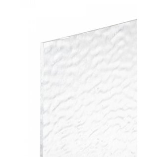 Bullseye glass 1101-021 clear, soft ripple 3 mm