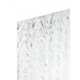 Bullseye glass 1101-022 clear, herringbone ripple 3 mm