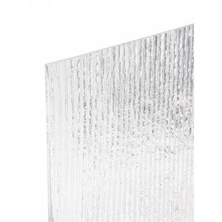 Bullseye glass 1101-047 clear, prismatic 3 mm