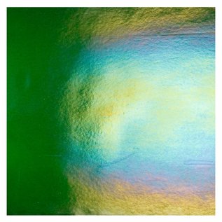 Bullseye glass 1112-031 aventurine green, dbl-rol, irid, rbow 3 mm