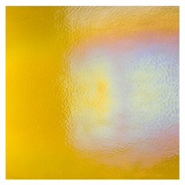 Bullseye glass 1126-031 chartreuse, dbl-rol, irid, rbow 3 mm