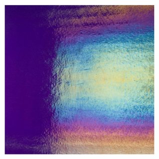Bullseye glass 1334-031 gold purple, dbl-rol, irid, rbow 3 mm