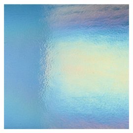 Bullseye glass 1406-031 steel blue, dbl-rol, irid, rbow 3 mm