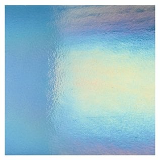 Bullseye glass 1406-031 steel blue, dbl-rol, irid, rbow 3 mm