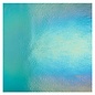 Bullseye glass 1408-031 light aquamarine blue, dbl-rol, irid, rbow 3 mm