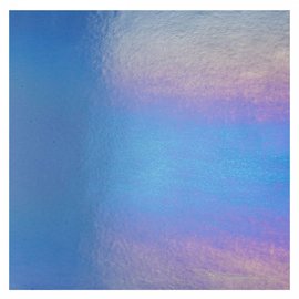 Bullseye glass 1414-031 light sky blue, dbl-rol, irid, rbow 3 mm