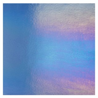 Bullseye glass 1414-031 light sky blue, dbl-rol, irid, rbow 3 mm