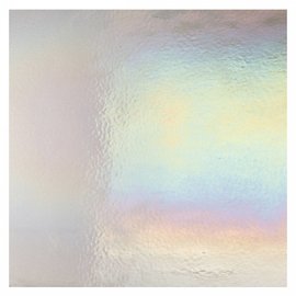 Bullseye glass 1429-031 light silver gray, dbl-rol, irid, rbow 3 mm