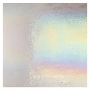 Bullseye glass 1429-031 light silver gray, dbl-rol, irid, rbow 3 mm