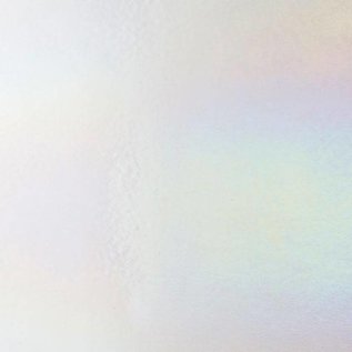 Bullseye glass 0113-051 white, thin, irid, rbow 2 mm
