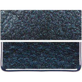 Bullseye glass 1140-031 aventurine blue, dbl-rol, irid, rbow 3 mm