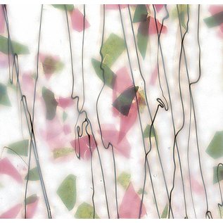 Bullseye glass 4014-000 spring green & deep pink 3 mm