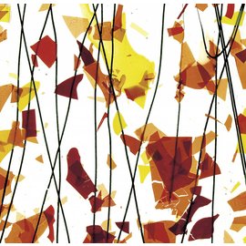 Bullseye glass 4111-000 autumn: orange, yellow & red 3 mm