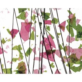 Bullseye glass 4114-000 spring green & deep pink 3 mm