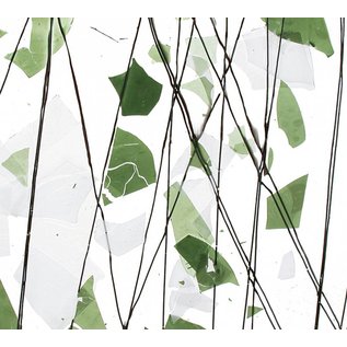 Bullseye glass 4117-000 green & white 3 mm