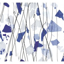 Bullseye glass 4119-000 blue & white  3 mm