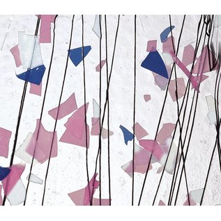 Bullseye glass 4120-000 light pink, blue & white  3 mm