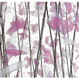 Bullseye glass 4121-000 ligth pink & white  3 mm