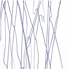 Bullseye glass 4151-000 royal blue streamers on clear 3 mm