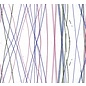 Bullseye glass 4183-000 pink, green, & blue streamers on clear 3 mm