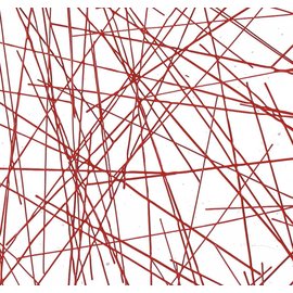 Bullseye glass 4424-030 red chopstix 3 mm