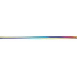 Bullseye glass sizzle stix wide rainbow black 6 mm