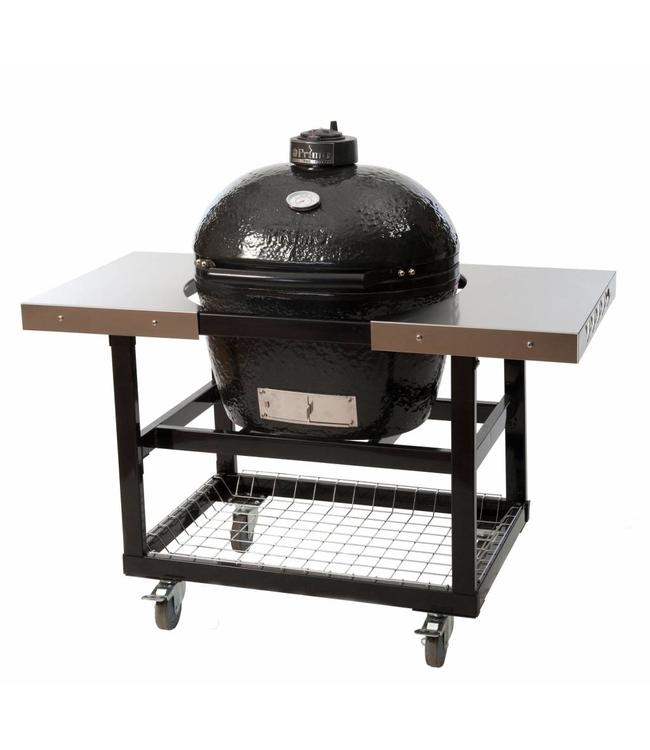 Primo Grill Cart met mand met RVS zijtafels voor de Ovaal 400 XL MeerBarbecue, voor barbecue
