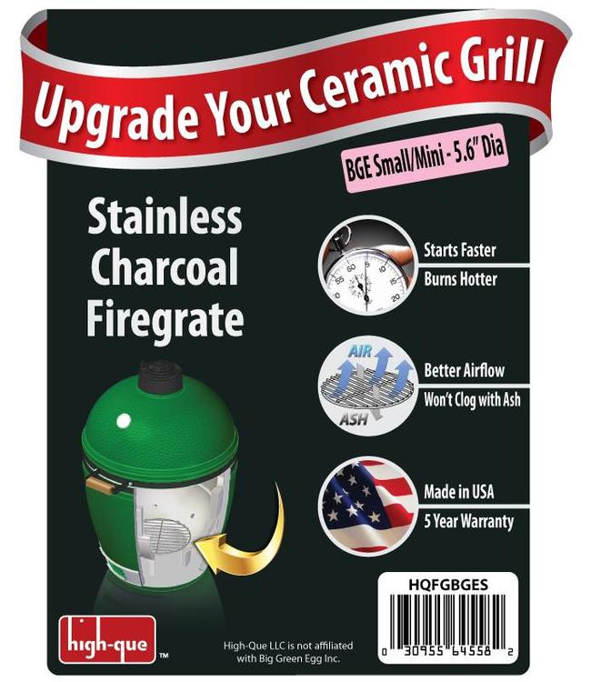 High-Que Kolen rooster voor de Big Green Egg Small en Mini gemaakt van RVS.