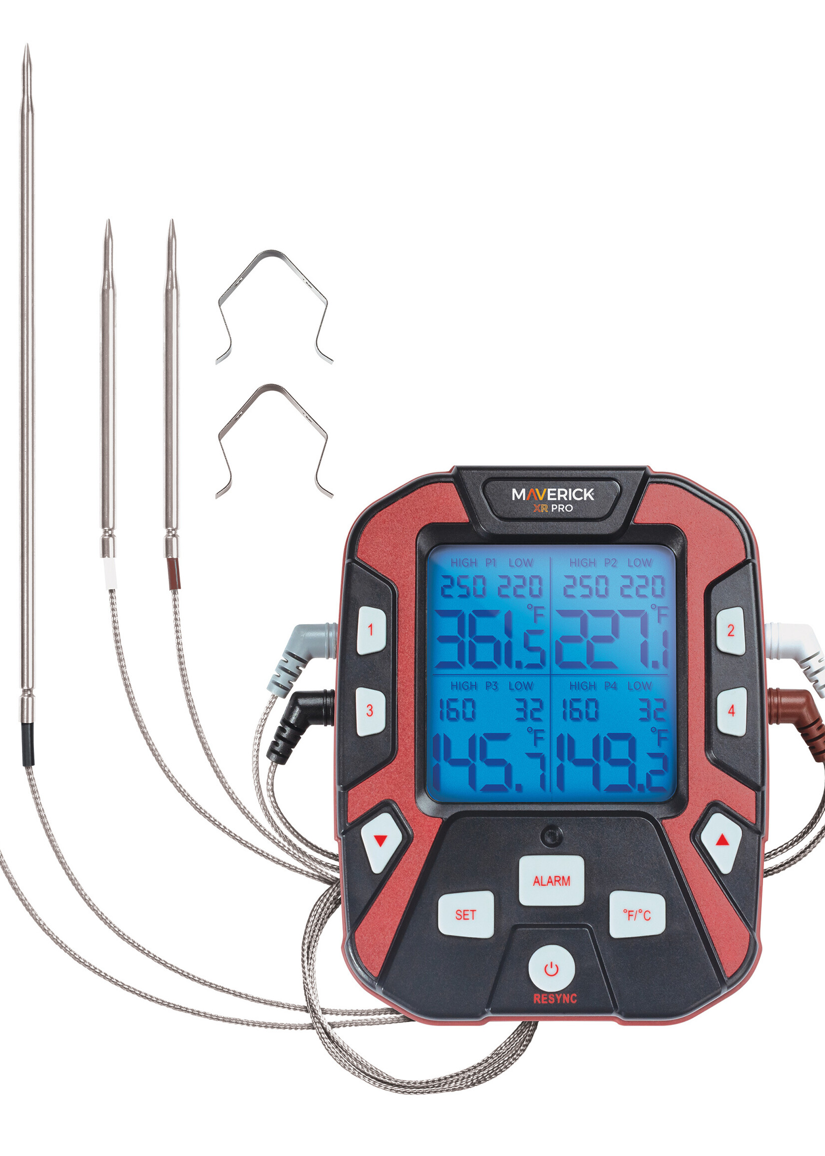 Maverick Thermometers XR-50 Professional serie Remote BBQ & Smoker Thermometer met 4 hybride probes