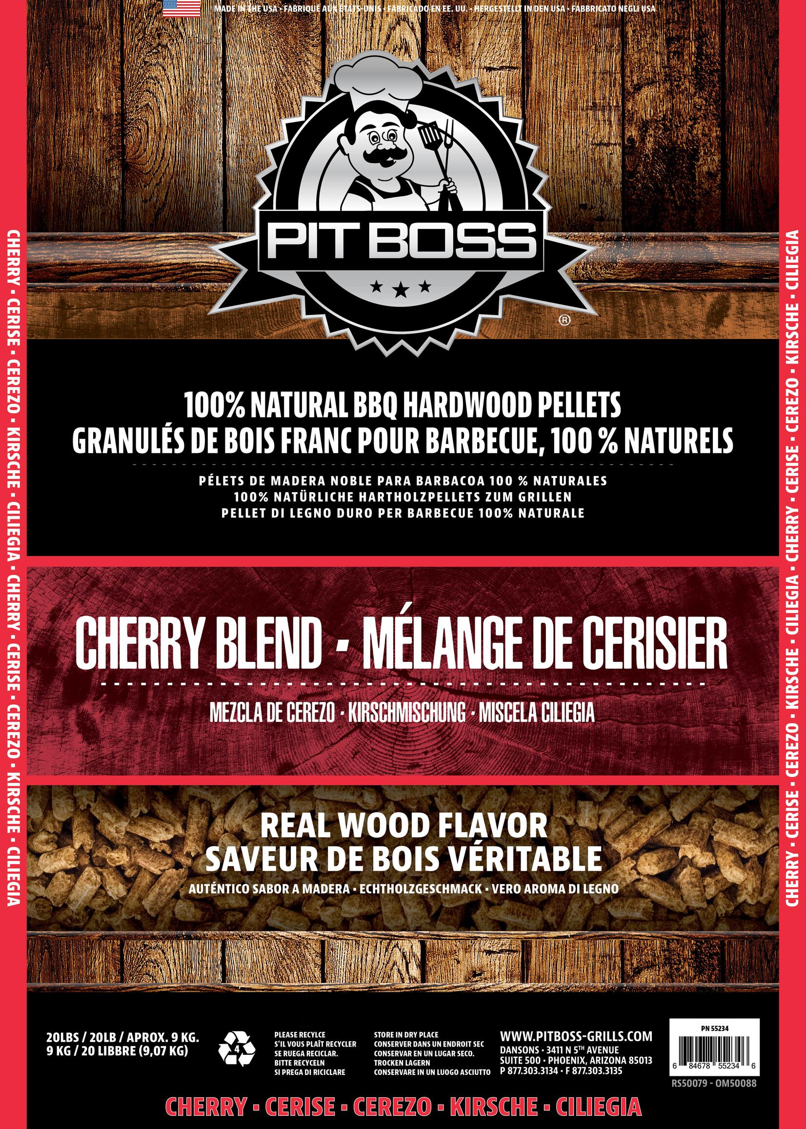 Kersen Hout Pellets  voor hout Pellet barbecue Grill (pellet bbq)