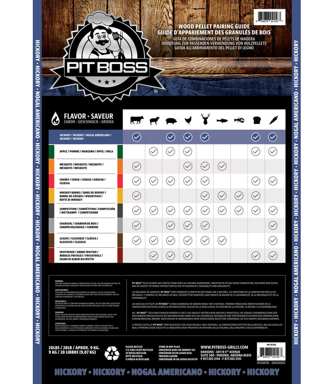 Hout Pellets Hickory voor hout Pellet barbecue Grill (pellet bbq)