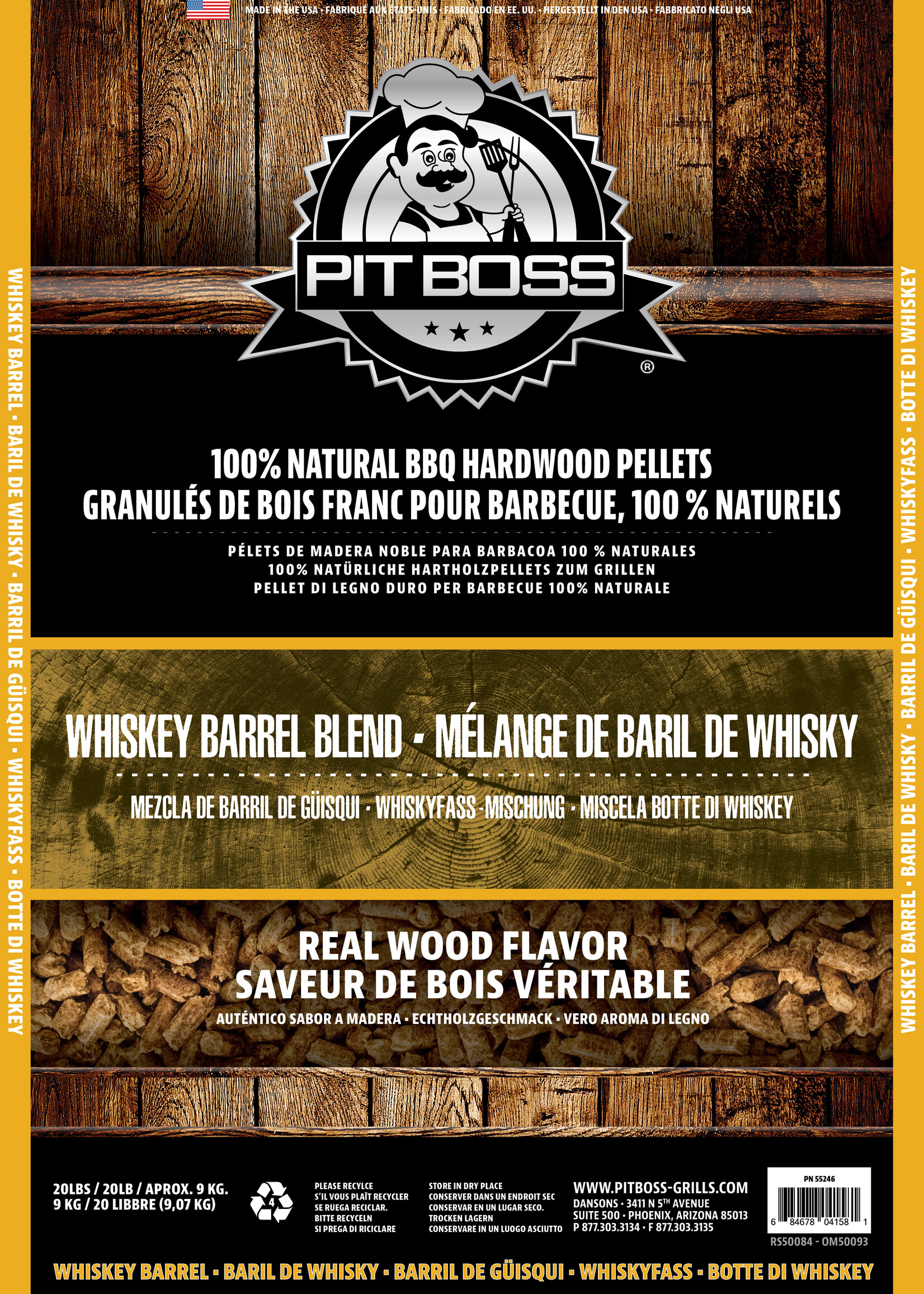 Hout Pellets Whiskey Barrel  voor hout Pellet barbecue Grill (pellet bbq)